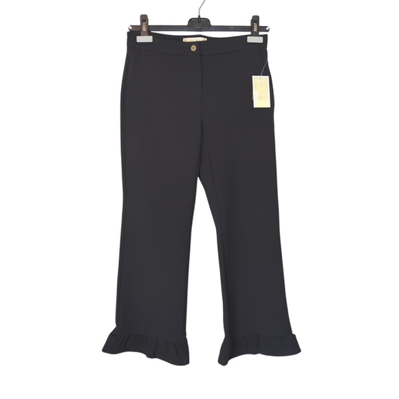 Michael Kors NWT Black Ruffle-Hem Capris Pants XS - Picture 5 of 11